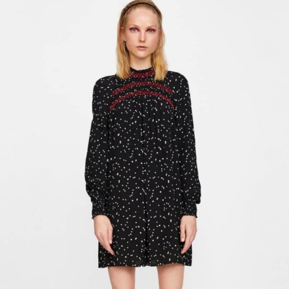 Smocked Star Print Romper